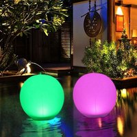 Schwimmende Solarlampe, IP67 wasserdichte led Solar Globe, 34 cm leichte Ball 4 Modi, Nachtlampe mit wechselnden Del -Außenfarbe, Partydekor für von COMELY