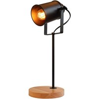 Comely - Schreibtischlampe Vintage aus schwarzem Holz, verstellbare Leselampe, E27-Fassung, für Schlafzimmer, Büro (Glühbirne nicht inbegriffen) von COMELY