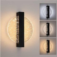 Comely - Wandleuchte led 12W, Moderne Wandlampe aus Aluminium, Schwarz, Runde Innenwandlampe aus Acryl für Wohnzimmer, Schlafzimmer, Treppe, Flur Comely - Wandleuchte led 12W, Moderne Wandlampe aus Aluminium, Schwarz, Runde Innenwandlampe aus Acryl für Wohnzimmer, Schlafzimmer, Treppe, Flur von COMELY