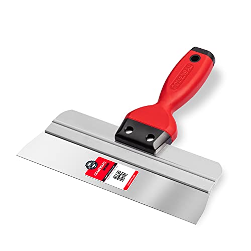 COMENSAL Flächenspachtel 250 mm - Profi Fassadenspachtel Edelstahl - Ergonomischem Griff - Rakel Spachtel - Made in EU von COMENSAL