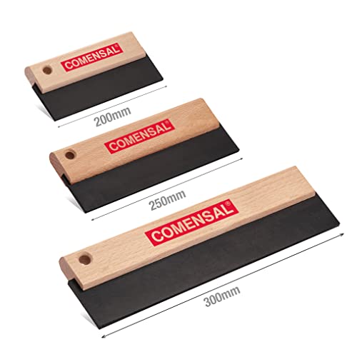 COMENSAL® Gummispachtel - Fliesenspachtel - Fugengummi Holzgriff - Made in EU - 200mm -250 mm -300 mm von COMENSAL