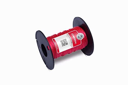 COMENSAL® Maurerschnürschnur Polyethylene 20m - Ziegelschnur - Dicke 1,7mm - Auf Spule - Reißfest & Zuverlässig - Knotenfest - Made in EU von COMENSAL