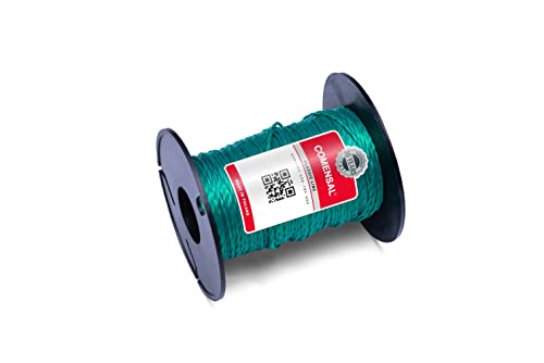 COMENSAL® Maurerschnürschnur Polyethylene 50m - Ziegelschnur - Dicke 1mm - Auf Spule - Reißfest & Zuverlässig - Knotenfest - Made in EU von COMENSAL