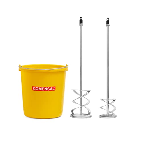 COMENSAL® Mörtelrührer M14 Set - 120 140 mm - für Dicke Mörtel und Kleber - Rührwerk - Superbaueimer 17l - Made in EU von COMENSAL