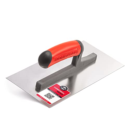 COMENSAL Glättekelle Rostfreie TD - Profi Edelstahl Glättkelle - Trockenbau Werkzeug - Glättscheibe Traufel - Ergonomisch Griff - Made in EU - 280 x 130 mm von COMENSAL