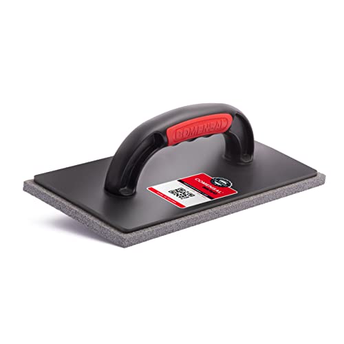 COMENSAL® Reibebrett Kunststoff Fugenkelle 280 x 140 mm - HARTGUMMISCHWAMM - Gummi-Glättkelle - Profi Fugbrett für Fliesenleger - Ergonomisch Griff - zum Ausfugen - Made in EU von COMENSAL