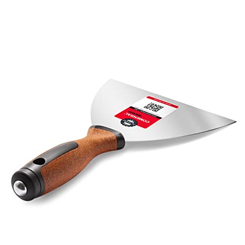 COMENSAL Trockenbau Spachtel 40 mm - Profi Rostfreie Trockenbau Spachtel - Inklusive Metallkappe - Rutschfester Korkgriff - Made in EU von COMENSAL