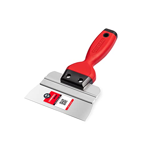 COMENSAL Flächenspachtel 150 mm - Profi Fassadenspachtel Edelstahl - Ergonomischem Griff - Rakel Spachtel - Made in EU von COMENSAL