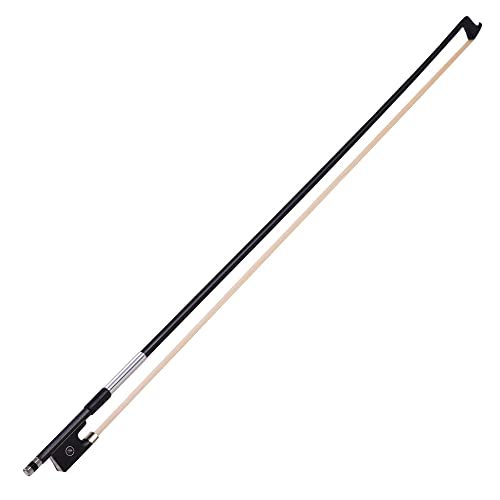 COMETX Fiddle Bow 4 4 Kohlefaser 4/4 Violine in voller Größe Geige Kreis Stil Ebenholz Frosch von COMETX