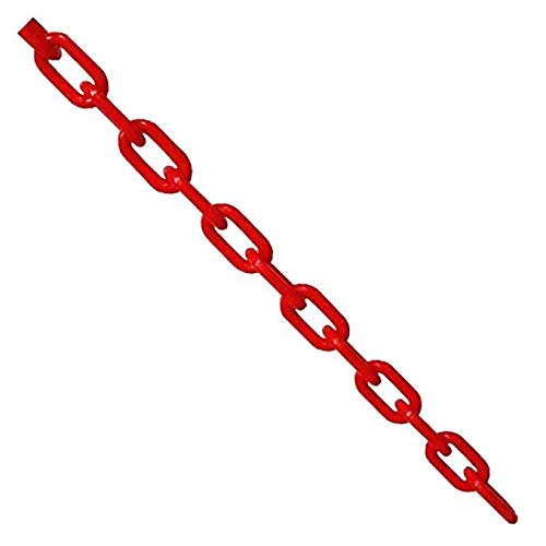 COMEYOU Kunststoffkette 5 Farben Parkplatz Barrier Kunststoff Barrier Chain Link Sicherheit für dekorative Gartenzaun 6mm x 5m (rot) von COMEYOU