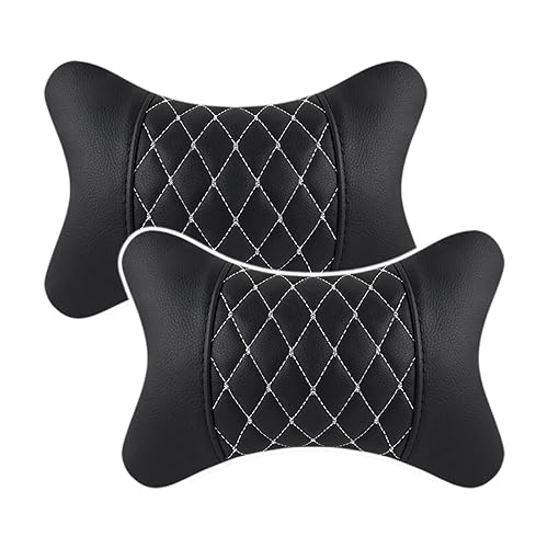 Auto-Neck Kissen, 2 universelle Auto Kopfbezug, universelle Auto Sitzkissen für Auto Versorgung Auto Sitzschutz Auto Laufschutz Unterstützung Auto Laufsteg Unterstützung Leder Auto Kopfkissen für ein von COMFOLIVING