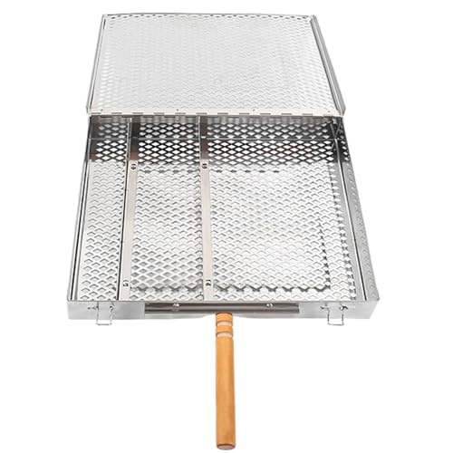 BBQ Gemüse-Grillkorb, antihaftbeschichtet, Picknick-Kochutensilien, 3-Gitter-Grillkorb, lange Lebensdauer, faltbarer Grillkorb, Grillkorb aus Edelstahl, Grill-Gemüsekorb für Strand BBQ Gemüse-Grillkorb, antihaftbeschichtet, Picknick-Kochutensilien, 3-Gitter-Grillkorb, lange Lebensdauer, faltbarer Grillkorb, Grillkorb aus Edelstahl, Grill-Gemüsekorb für Strand von COMFOLIVING