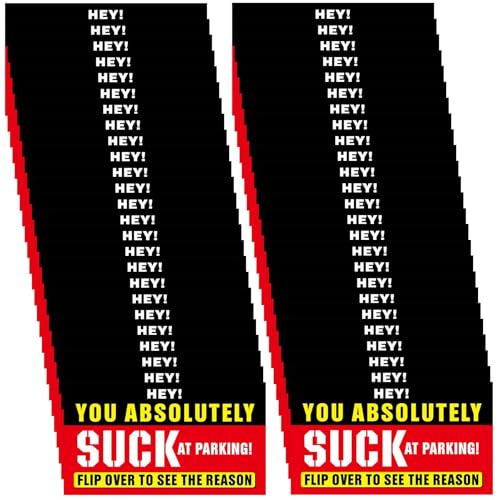 Bad Parking Cards – 50 x You Suck at Parking Karten, Hey You Suck at Parking Cards, Parkverstoß Tickets, Bad Parking Aufkleber, lustige Parkverstoß-Tickets, Parkkarten für Frauen und Männer Bad Parking Cards – 50 x You Suck at Parking Karten, Hey You Suck at Parking Cards, Parkverstoß Tickets, Bad Parking Aufkleber, lustige Parkverstoß-Tickets, Parkkarten für Frauen und Männer von COMFOLIVING