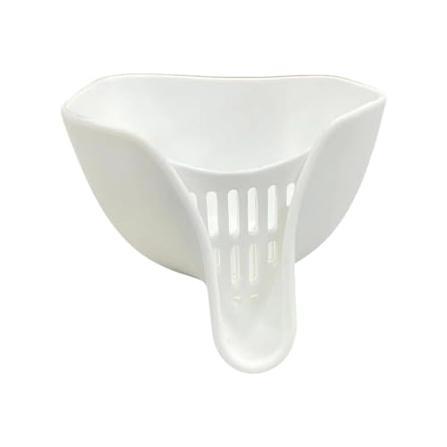 COMFOLIVING Abflusskorb, Silikon-Küchenspüle, multifunktionaler Abflusskorb-Trichter zum Abtropfen von Obst und Gemüse, Weiß, 19,6 x 17 x 10,4 cm von COMFOLIVING