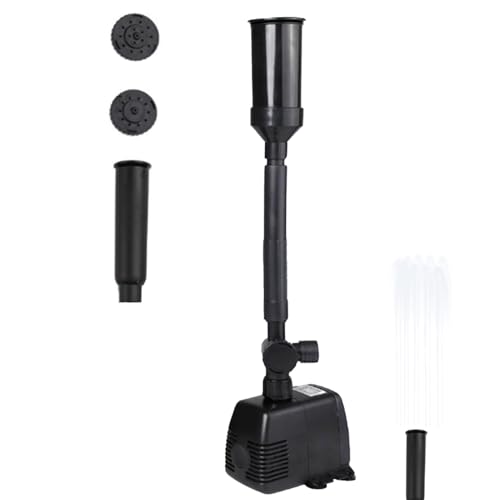 COMFOLIVING Brunnenfilterpumpe, Tauchpumpe für den Teich, Springbrunnenpumpe für den Außenbereich, mit 3 Düsen für Fischteich COMFOLIVING Brunnenfilterpumpe, Tauchpumpe für den Teich, Springbrunnenpumpe für den Außenbereich, mit 3 Düsen für Fischteich von COMFOLIVING