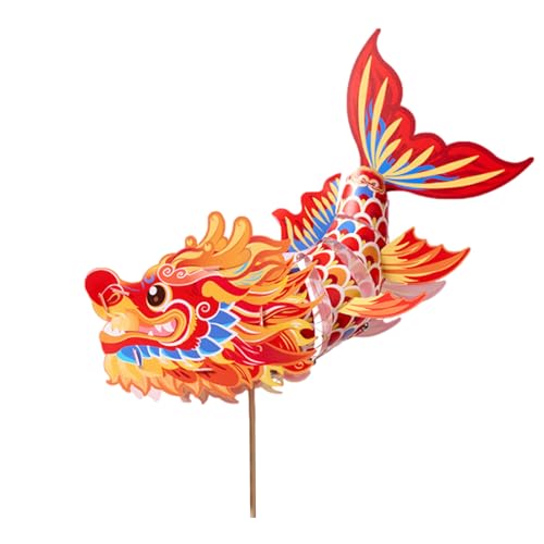 COMFOLIVING Chinesische Laternen, chinesische Laternen in Fischform, Fischlaternen zum Herauslösen mit einzigartigem Design, auffällige chinesische Laternen mit LED für Frühlingsfeste, Bastelfeiern von COMFOLIVING