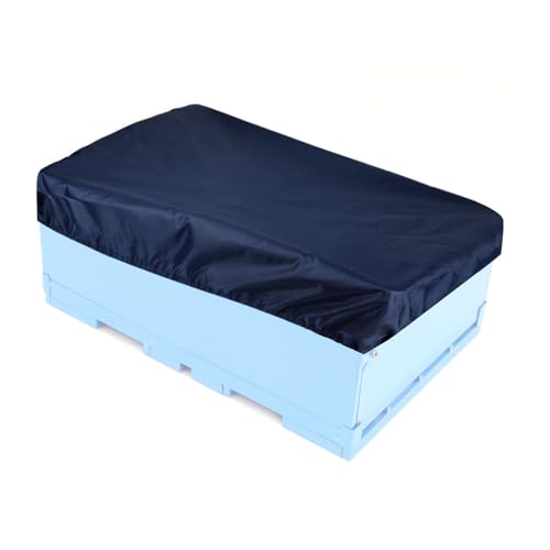 COMFOLIVING Deckbox-Abdeckung, wasserdichte Outdoor-Aufbewahrungsabdeckung mit elastischem Seil, Schwarz von COMFOLIVING