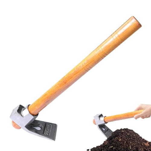 COMFOLIVING Gartenhacke, Gartenhacke, tragbares Unkrautjäthacke – Gartenhacke manuell aus leichtem Stahl mit Holzgriff für tiefes Graben und von COMFOLIVING