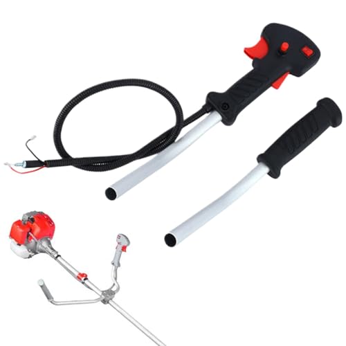 COMFOLIVING Gaskabelsatz, Pull-Wire Gashebel Griff | Gashebel Daumenklappe,Rasenmäher-Kabel, Drosselklappe, Rasenmäher-Gashebel für Hausgarten von COMFOLIVING