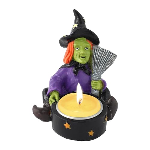 COMFOLIVING Geisterkerzen, wiederverwendbarer Horror-Kerzenhalter in Hexenform, exquisite Halloween-Kerzenständer für geisterhafte Atmosphäre, Esstisch, Raumeingangs-Dekor COMFOLIVING Geisterkerzen, wiederverwendbarer Horror-Kerzenhalter in Hexenform, exquisite Halloween-Kerzenständer für geisterhafte Atmosphäre, Esstisch, Raumeingangs-Dekor von COMFOLIVING