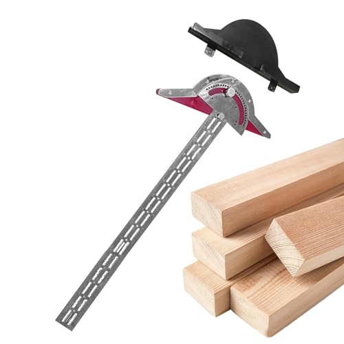 COMFOLIVING Kantlineal Holzbearbeitung,Multi-Winkel Holzbearbeitung Randlineal,Winkelsucher und Winkelmesser für Präzision - Robustes Tischlerlineal Messlayout-Werkzeug, für Holzbearbeitungsdesign, von COMFOLIVING