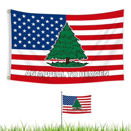COMFOLIVING Kiefernbaum-Flagge, 7,6 x 15,7 cm, Flagge, Banner, 90 x 152 cm, patriotische Gartenflagge mit 2 Messingösen, für den Außenbereich, Rasen, Hof, Gartendekoration COMFOLIVING Kiefernbaum-Flagge, 7,6 x 15,7 cm, Flagge, Banner, 90 x 152 cm, patriotische Gartenflagge mit 2 Messingösen, für den Außenbereich, Rasen, Hof, Gartendekoration von COMFOLIVING