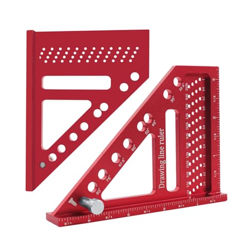 COMFOLIVING Multi-Winkel-Messlineal, Multi-Winkel-Quadrat - 22,5-90 Grad Winkelmesser in Aluminiumlegierung | High Precision Multiangle Square mit Winkelposition Pins für Ingenieurreiniger COMFOLIVING Multi-Winkel-Messlineal, Multi-Winkel-Quadrat - 22,5-90 Grad Winkelmesser in Aluminiumlegierung | High Precision Multiangle Square mit Winkelposition Pins für Ingenieurreiniger von COMFOLIVING