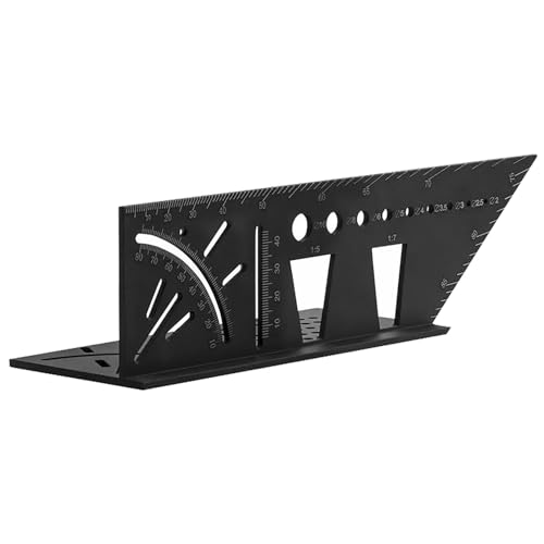 COMFOLIVING Multi-angle Measuring Lineal, Holzbearbeitung Square | 45/90 Grad Layoutmesser | -Layout Linealmesser, Holzbearbeitungszubehör, Messwerkzeuge von COMFOLIVING