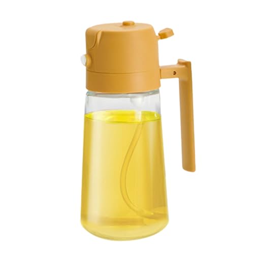 COMFOLIVING Ölsprüher – 470 ml Ölspenderflasche, großes Fassungsvermögen, Glas-Ölsprühnebel, 2-in-1-Ölnebel-Sprühflasche, starker Ölspender, Spray für Salat, Grill, Backen von COMFOLIVING