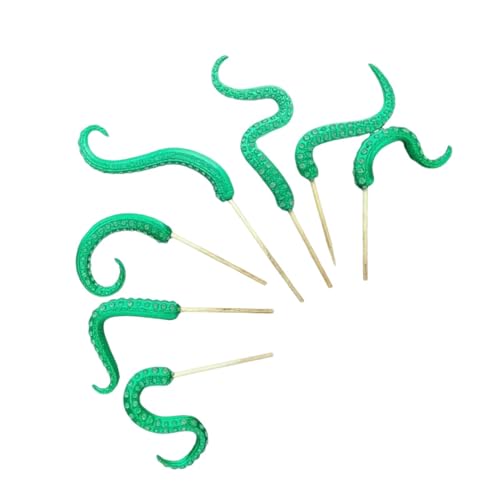 COMFOLIVING Octopus Macki Stakes Plant Macki Stakes Pflanzenschmuck | Dekohäbe, Pflanzendekoration Accessoires, 7 Stück, Spaß, Harz für Innen und Außen von COMFOLIVING