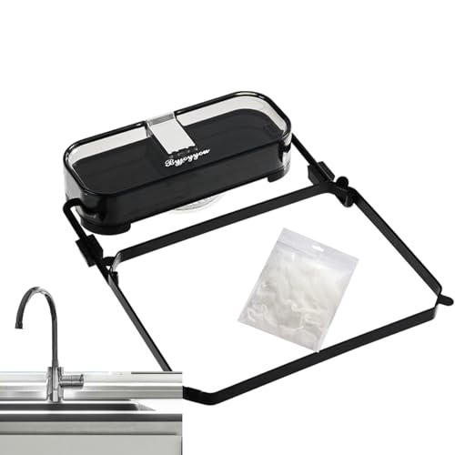 COMFOLIVING Spülbeckensiebkorb, Eisen-Eck-Küchenspüle, Abflusskorb, platzsparend, Küchenspüle, Sieb mit Netzfilter, Mehrzweck-Abflusskorb für Lebensmittelreste, Tee-Dregs, und Obstauslaugung von COMFOLIVING