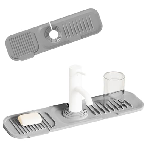 COMFOLIVING Wasserhahnmatte für Küchenspüle, Silikon-Spritzschutz, flexible Wasserhahnmatte, Spritzschutz, verschleißfeste Abtropfmatte für Badezimmer, Zuhause und Küche von COMFOLIVING
