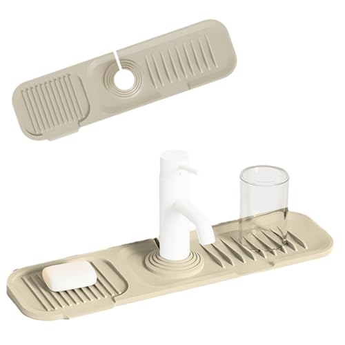 COMFOLIVING Wasserhahnmatte für Küchenspüle, Silikon-Spritzschutz, flexible Wasserhahnmatte, Spritzschutz, verschleißfeste Abtropfmatte für Badezimmer, Zuhause und Küche von COMFOLIVING
