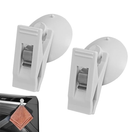Duschvorhanghaken – Verstellbarer Handtuchclip | Design Badezimmer-Vorhanghaken | Durchsichtiges Kunststoff-Saugnapf-Pad | Werbung Pop Display Halter Ständer Klemme | Wiederverwendbare Fenstersaugklem von COMFOLIVING