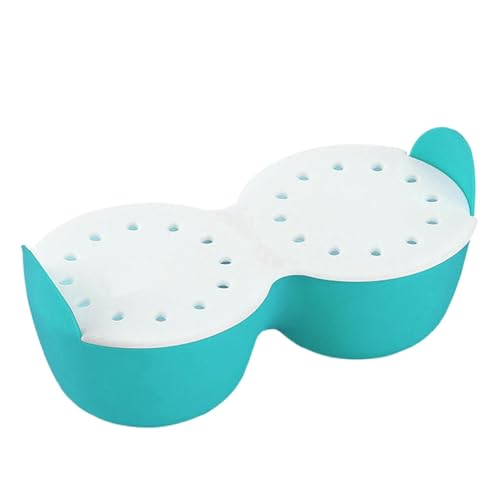 Eierpochierer – 2 Mulden Silikon Eierkocher | Antihaft-pochierte Eierformen mit Deckel und Griff | Eierkocherzubehör | Spülmaschinenfeste Küche Kochen Werkzeuge Mikrowelle Eierpochierer von COMFOLIVING