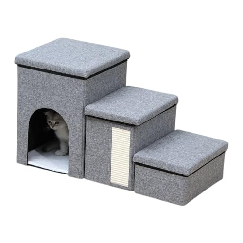 Hundetreppe - Faltbare Hundetreppen mit Stauraum | Schritte zum Klettern der Hunde | Stabile Aufbewahrung Organizer für Katzen | Aufbewahrungsbox Hundetreppe - Faltbare Hundetreppen mit Stauraum | Schritte zum Klettern der Hunde | Stabile Aufbewahrung Organizer für Katzen | Aufbewahrungsbox von COMFOLIVING