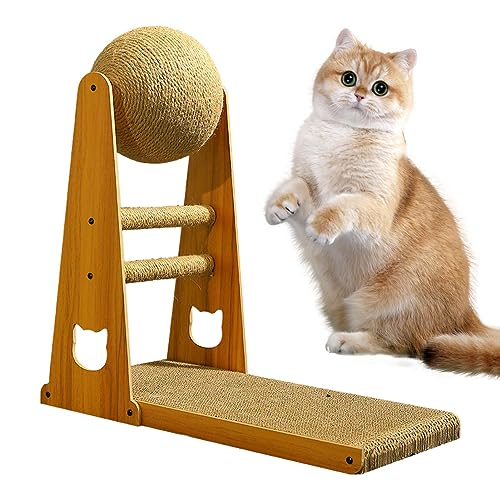 L Shaped Cat Scratcher, 16 Inch Vertical Cat Ball Scratcher, Scratching Board With Cat Scratcher Ball, Scratch-Proof Vertical Cat Scratching Post With Ball Detachable Cat Toy For Indoor Cats L Shaped Cat Scratcher, 16 Inch Vertical Cat Ball Scratcher, Scratching Board With Cat Scratcher Ball, Scratch-Proof Vertical Cat Scratching Post With Ball Detachable Cat Toy For Indoor Cats von COMFOLIVING