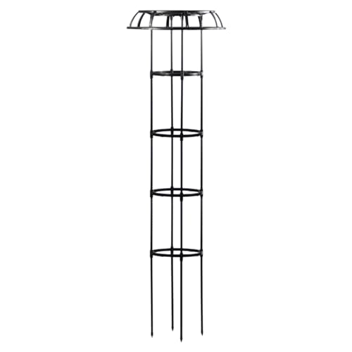 Rankgitter Rankgitter - Regenschirmförmiges Stahl-Pflanzspalier | stehend rund Natur Rost Blumenstütze Ringkäfig Rahmen | Hohe Pflanzenstütze | Busch Clematis Outdoor | Garten Pflanzkäfig von COMFOLIVING