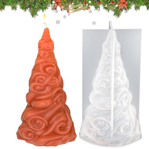 Seifenform aus Silikon | Seifenkerzenherstellung, Weihnachtsbaum-Kerzenform – Weihnachtsdekorationsform für Harzguss, Schokoladensüßigkeiten-Formen von COMFOLIVING