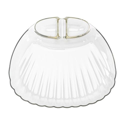Servierplatte – Transparente Teigtaschenteller mit Dip-Untertasse | Muschelform Snackschale Serviertablett | Küche Servierteller | Tragbare Pommes Frites Teller | Unterteilte Snacktablett Platte für Servierplatte – Transparente Teigtaschenteller mit Dip-Untertasse | Muschelform Snackschale Serviertablett | Küche Servierteller | Tragbare Pommes Frites Teller | Unterteilte Snacktablett Platte für von COMFOLIVING