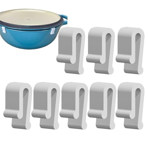 Topfschutz zum Stapeln – Kochgeschirr-Schutz-Clips Ersatz | Stoßstangen Stapeln & Aufbewahrung Schutzclips | Stoßstangen-Heber-Zubehör, Dutch Oven Deckelschutz-Clips zur Aufbewahrung und Präsentation von COMFOLIVING