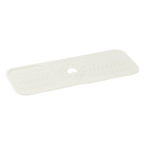 Wasserhahnmatte für Waschbecken, rutschfester Spülbeckenschutz, Mehrzweck-Wasserhahnmatte für Küchenspüle, große Silikon-Abtropfmatten, Mehrzweck-Küchenspüle, Spritzschutz – rutschfeste von COMFOLIVING