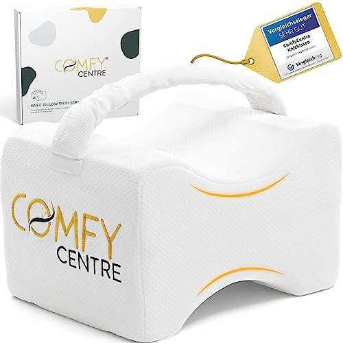 COMFYCENTRE Kniekissen Für Seitenschläfer (Band) - Orthopädisches und Ergonomisches Beinkissen aus Memory Foam - Knie Kissen - Komfortables Visco Schlafkissen Für Beine und Knie von COMFYCENTRE