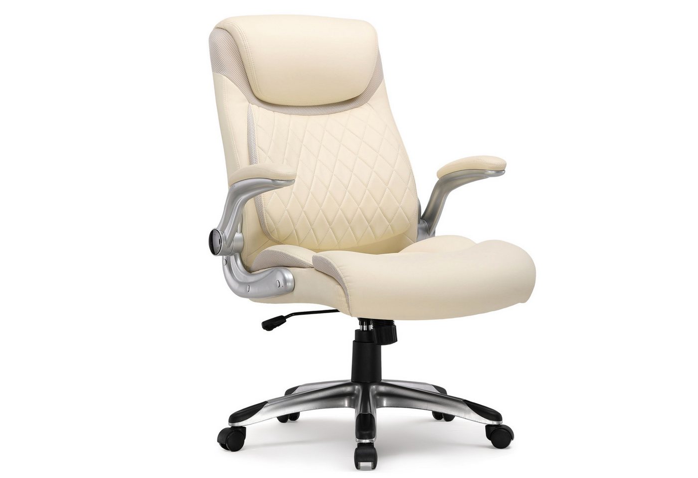 COMHOMA Chefsessel Bürostuhl Schreibtischstuhl höhenverstellbar mit hohe Rückenlehne (Packung), Wippmechanik Ergonomisches Design mit gepolsterten Armlehnen von COMHOMA