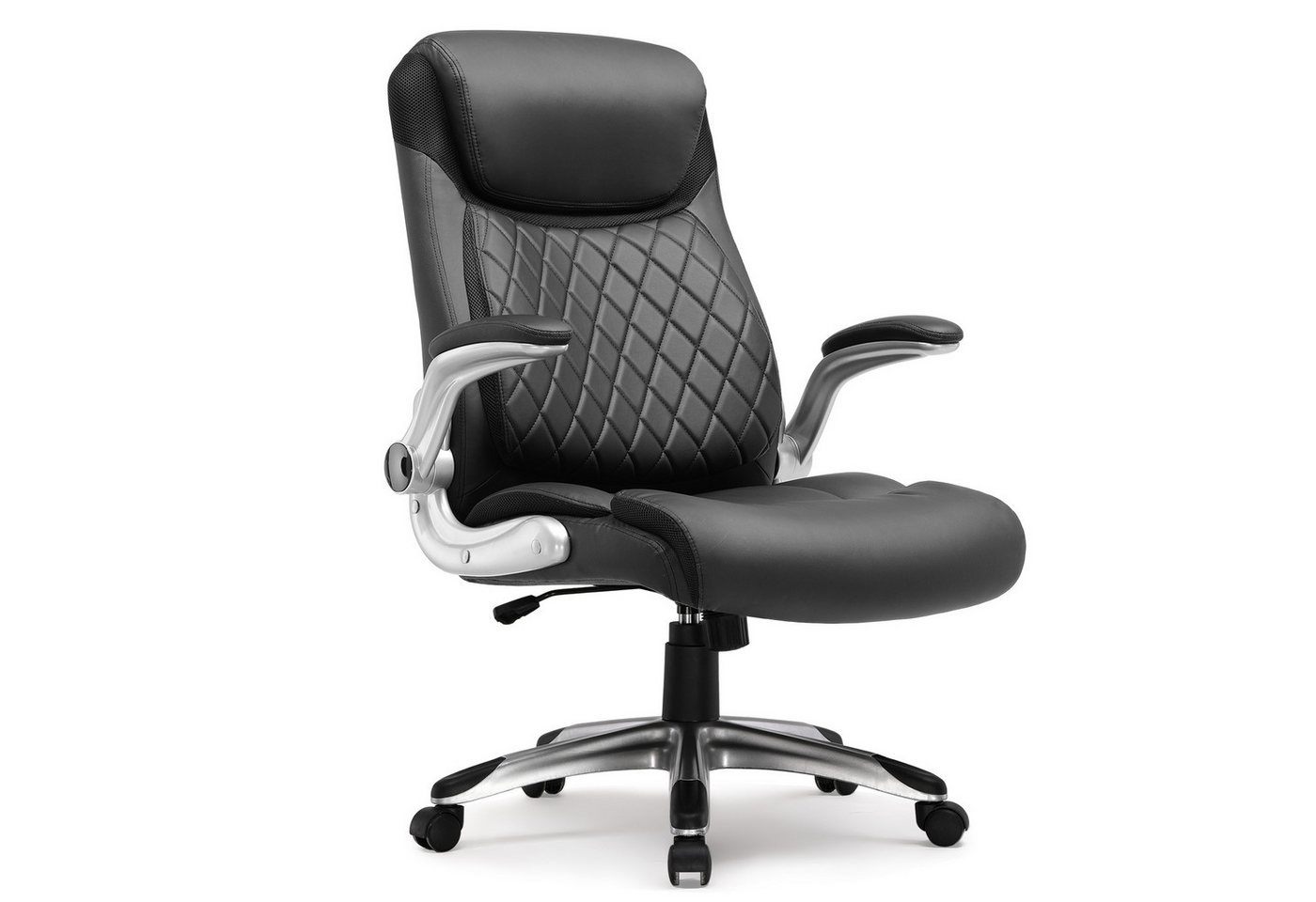 COMHOMA Chefsessel Bürostuhl Schreibtischstuhl höhenverstellbar mit hohe Rückenlehne (Packung), Wippmechanik Ergonomisches Design mit gepolsterten Armlehnen von COMHOMA