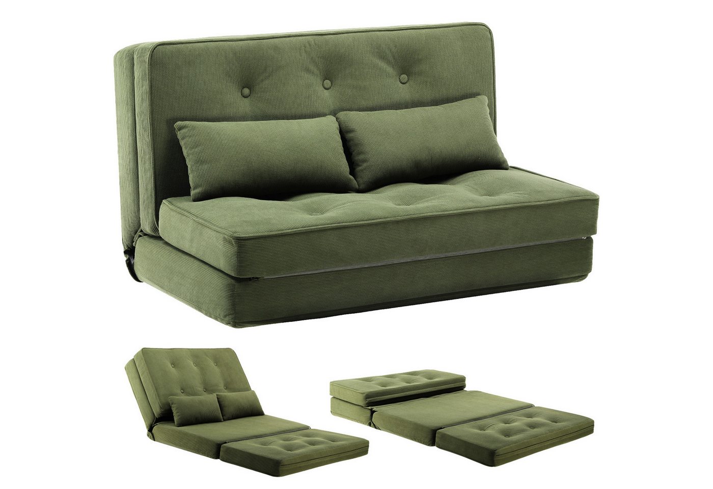 COMHOMA Kindersofa Schlafsofa Bodensofa Klappbar Bodensessel mit Schlaffunktion bettsofa von COMHOMA
