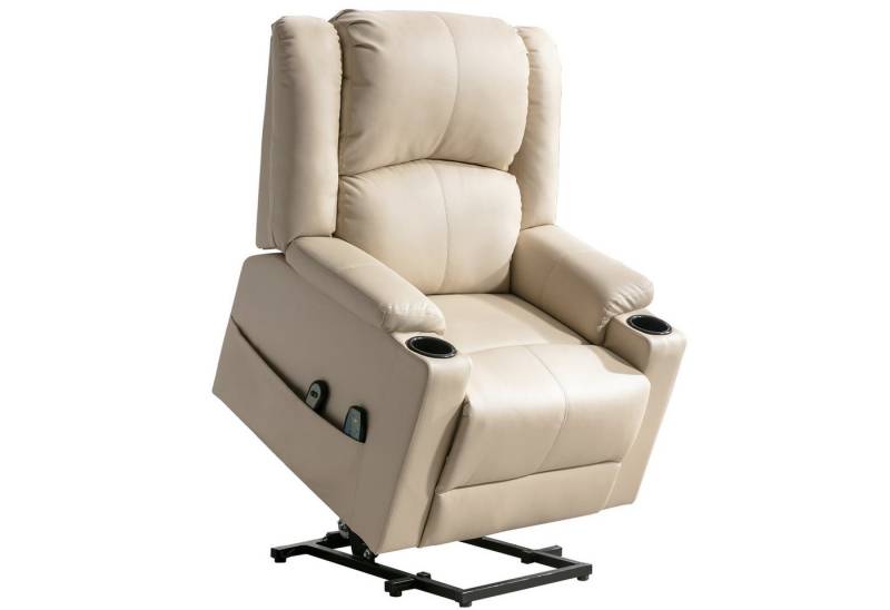 COMHOMA Massagesessel Relaxsessel Aufstehhilfe Massagesessel mit Stoffoberfläche, Massagefunktion, elektrisch verstellbar von COMHOMA