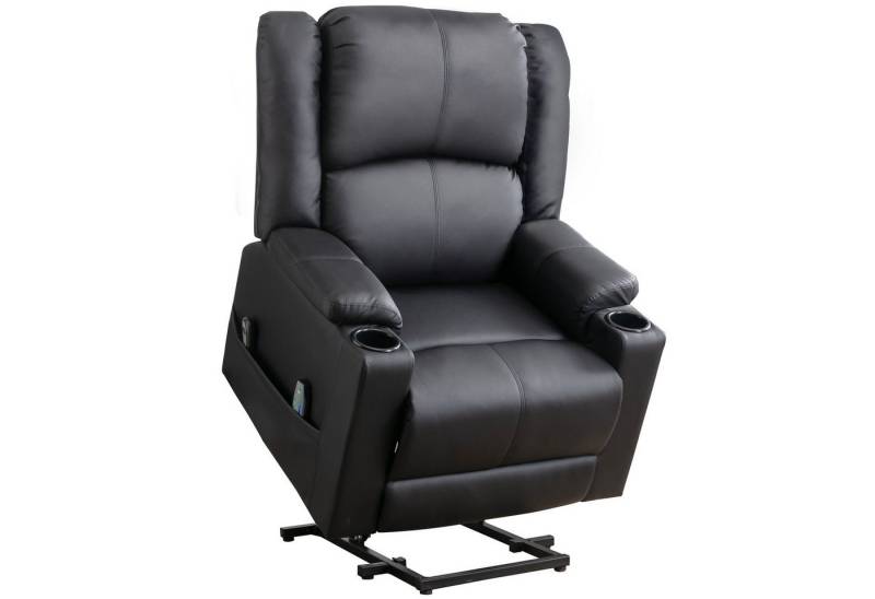 COMHOMA Massagesessel Relaxsessel Aufstehhilfe Massagesessel mit Stoffoberfläche, Massagefunktion, elektrisch verstellbar von COMHOMA