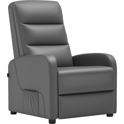 COMHOMA Relaxsessel Fernsehsessel mit Verstellbarer Rückenlehne bis 160°, Federkissen mit Fußstütze Einzelliege Sessel Wohnzimmer Einzel Liegesessel Schlafzimmer Heimkino PU-Grau COMHOMA Relaxsessel Fernsehsessel mit Verstellbarer Rückenlehne bis 160°, Federkissen mit Fußstütze Einzelliege Sessel Wohnzimmer Einzel Liegesessel Schlafzimmer Heimkino PU-Grau von COMHOMA