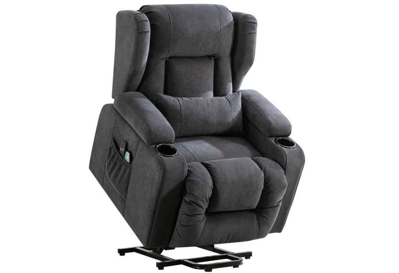COMHOMA Relaxsessel Relaxsessel Aufstehhilfe Massagesessel mit Stoffoberfläche, mit Relaxfunktion von COMHOMA